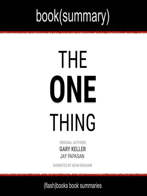 Title details for The One Thing by Jay Papasan - Wait list